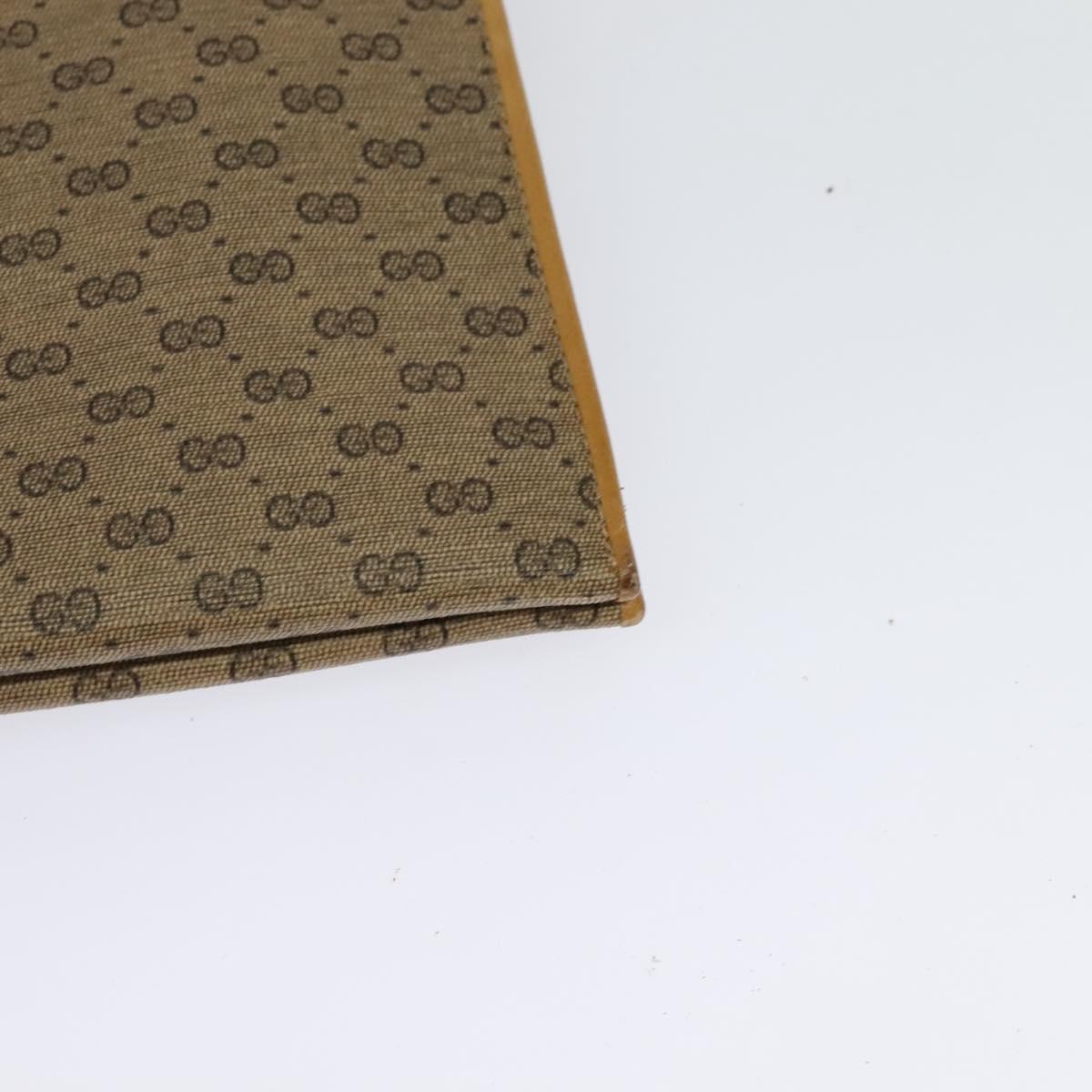 GUCCI Micro GG Supreme Shoulder Bag PVC Beige Gold Auth BA1958