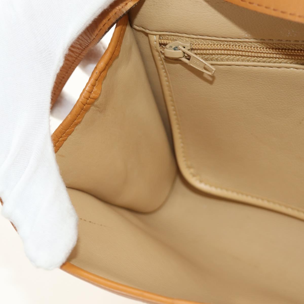 Christian Dior Shoulder Bag Leather Beige Auth BA196