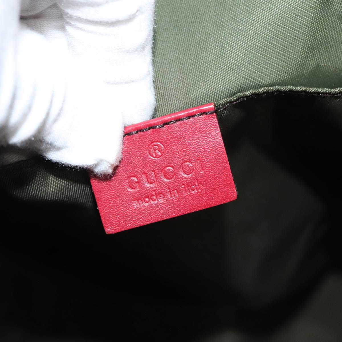 GUCCI GG Canvas Sherry Line Tote Bag Beige Red 189669 Auth BA1983
