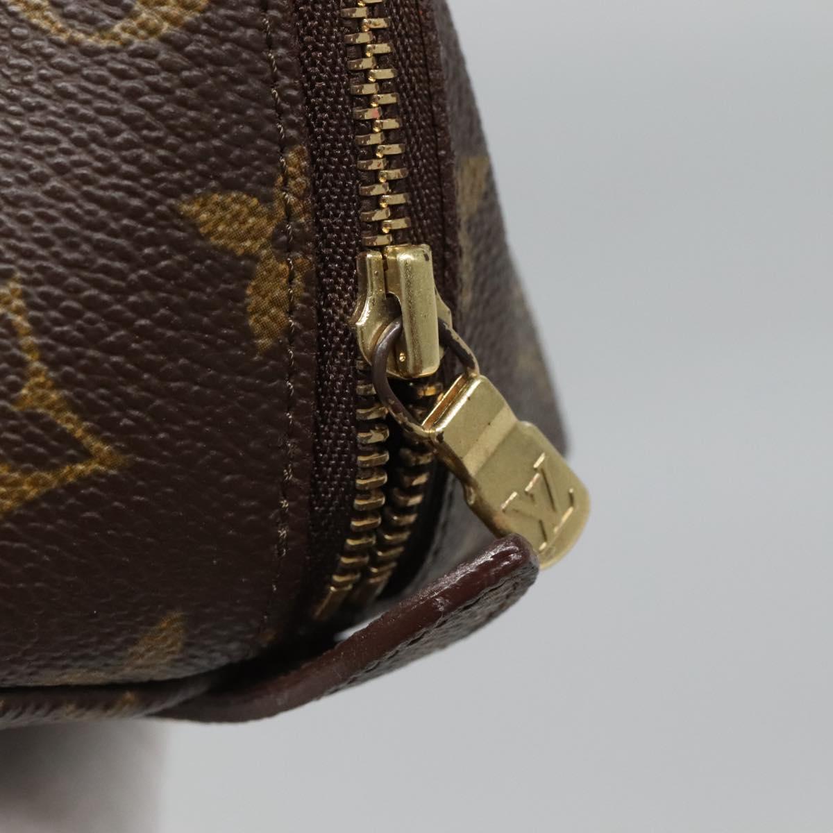 LOUIS VUITTON Monogram Trousse Demi Ronde Cosmetic Pouch M47520 LV Auth BA2009