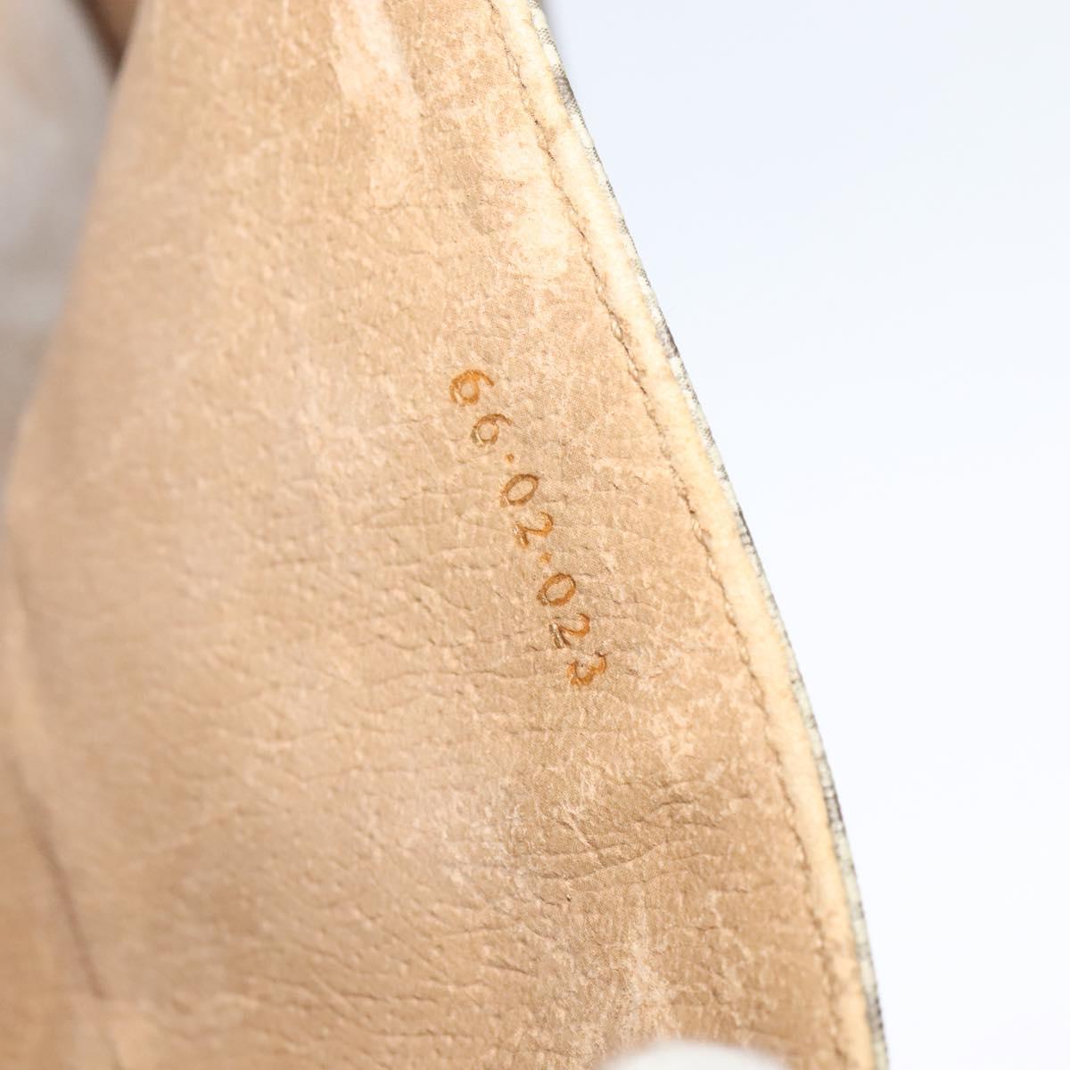 GUCCI GG Supreme Shoulder Bag PVC Beige Gold Auth BA2037