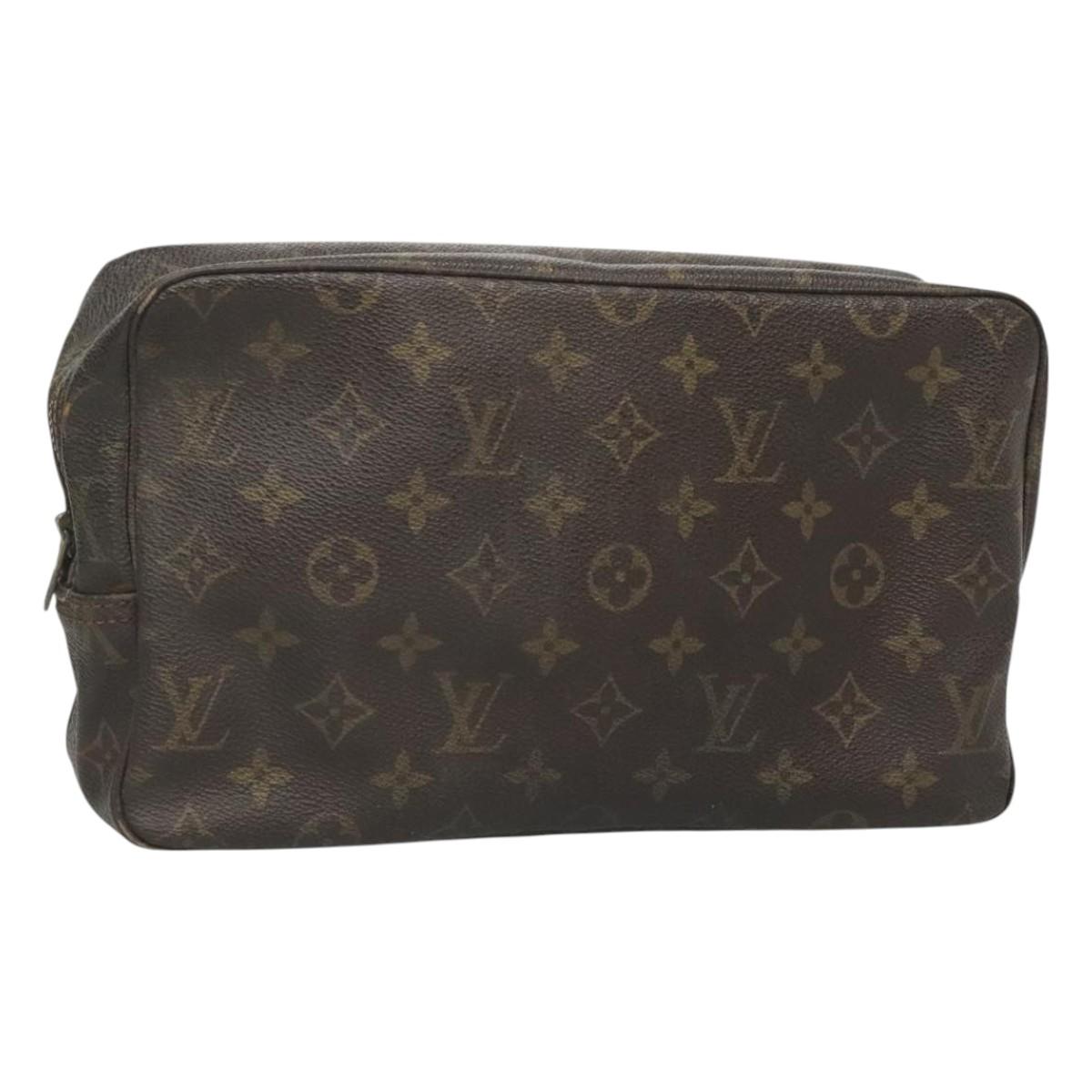 LOUIS VUITTON Monogram Trousse Toilette 28 Clutch Bag M47522 LV Auth BA2049