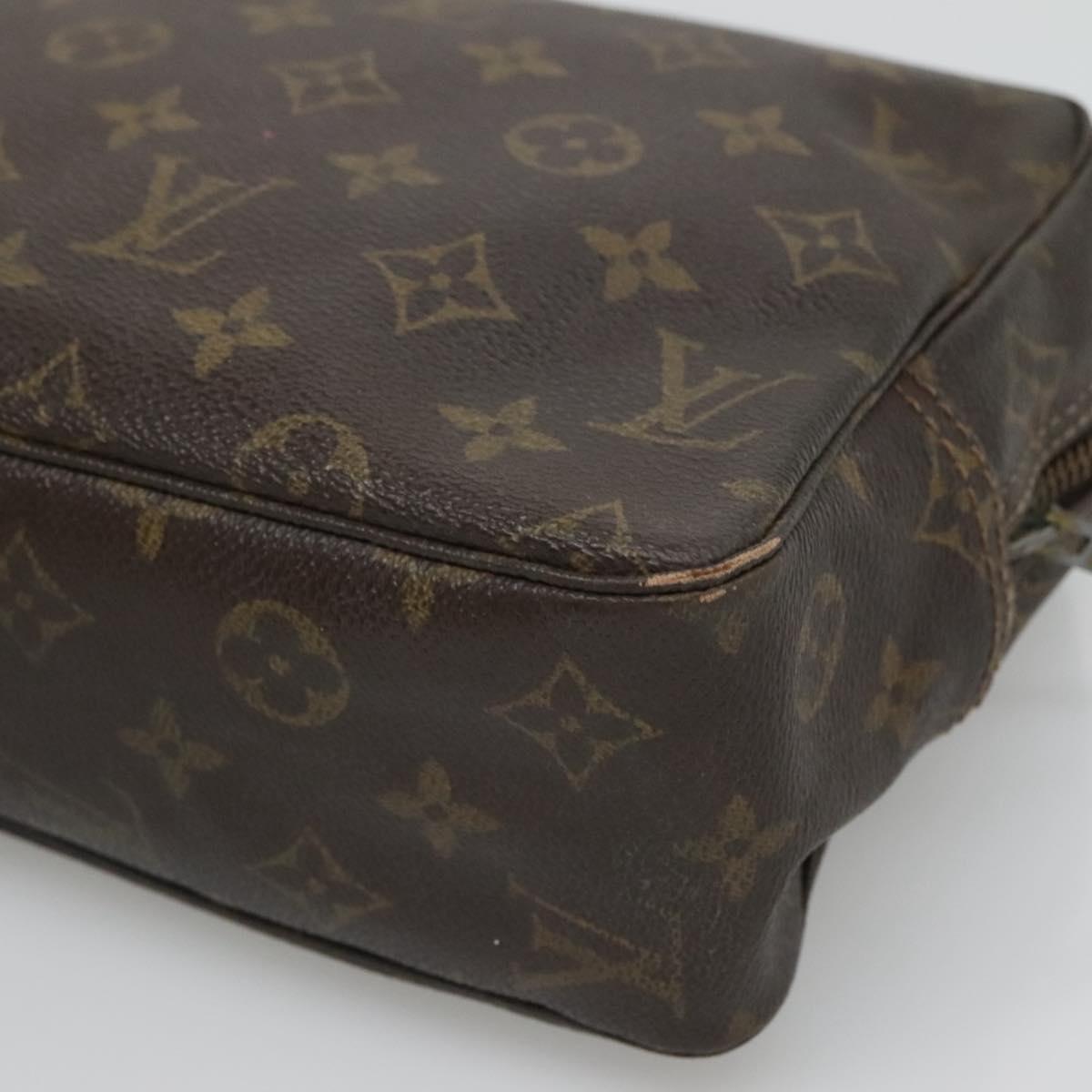 LOUIS VUITTON Monogram Trousse Toilette 28 Clutch Bag M47522 LV Auth BA2049