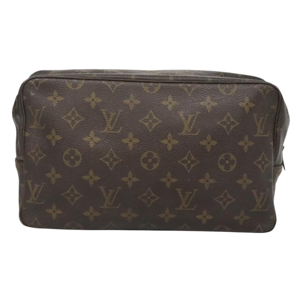 LOUIS VUITTON Monogram Trousse Toilette 28 Clutch Bag M47522 LV Auth BA2049