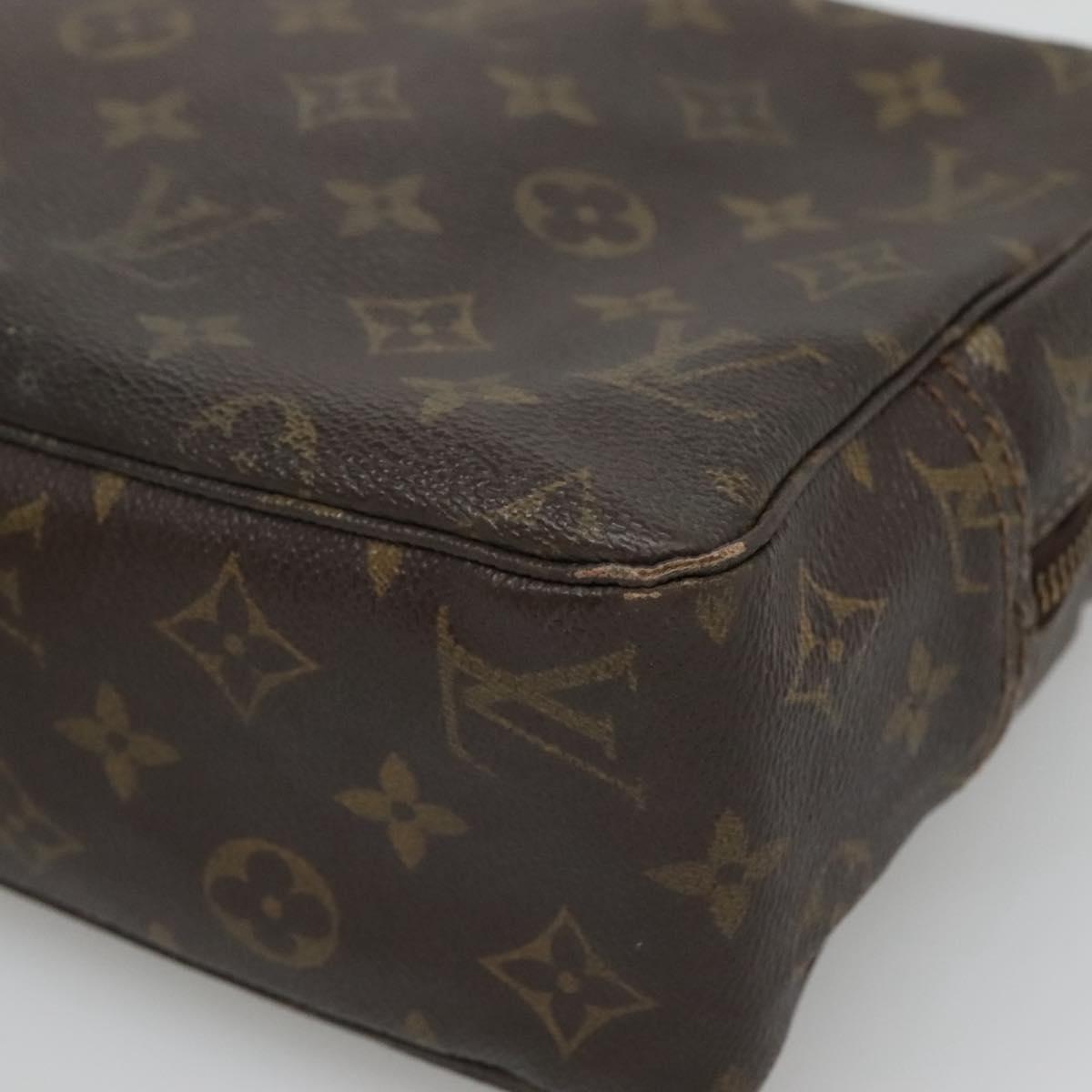 LOUIS VUITTON Monogram Trousse Toilette 28 Clutch Bag M47522 LV Auth BA2049
