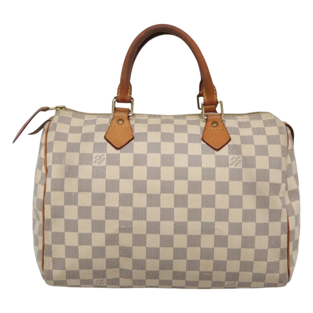 LOUIS VUITTON Damier Azur Speedy 30 Hand Bag N41533 LV Auth BA2069