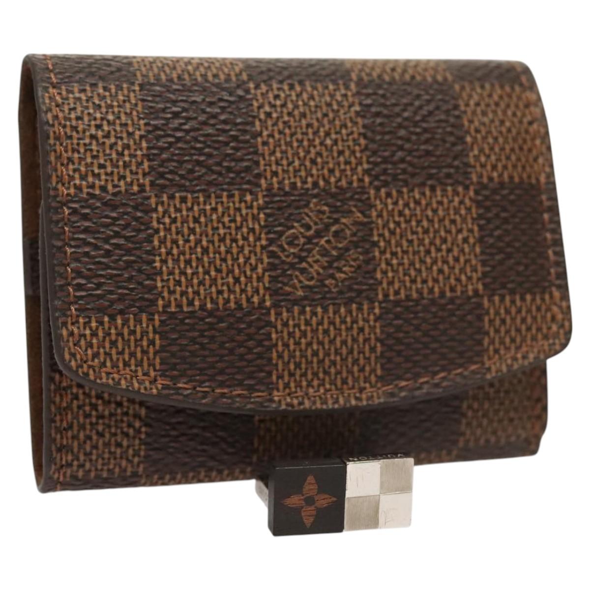 LOUIS VUITTON Damier Ebene Cuffs Cuff Case M64681 LV Auth BA2081V