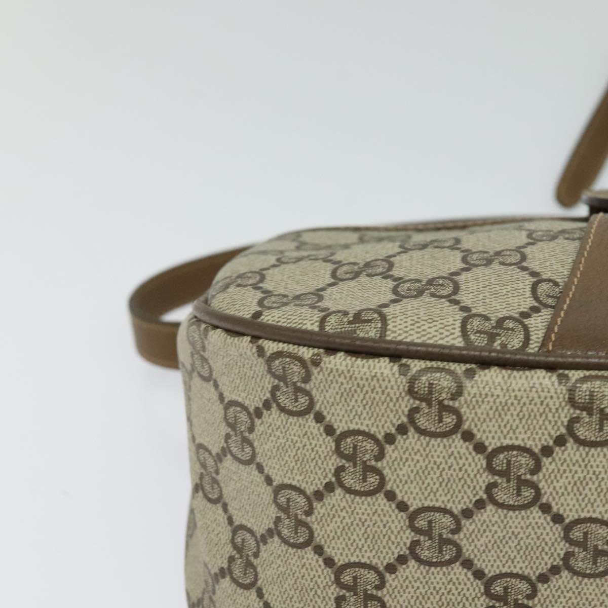 GUCCI GG Supreme Web Sherry Line Shoulder Bag PVC Beige 56 02 032 Auth BA2084