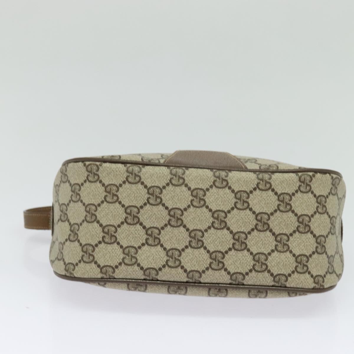 GUCCI GG Supreme Web Sherry Line Shoulder Bag PVC Beige 56 02 032 Auth BA2084