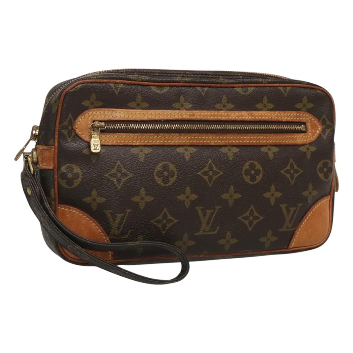 LOUIS VUITTON Monogram Marly Dragonne GM Clutch Bag M51825 LV Auth BA2096