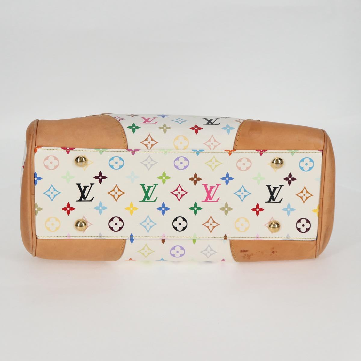 LOUIS VUITTON Monogram Multicolor Beverly GM Hand Bag White M40201 Auth BA2117V