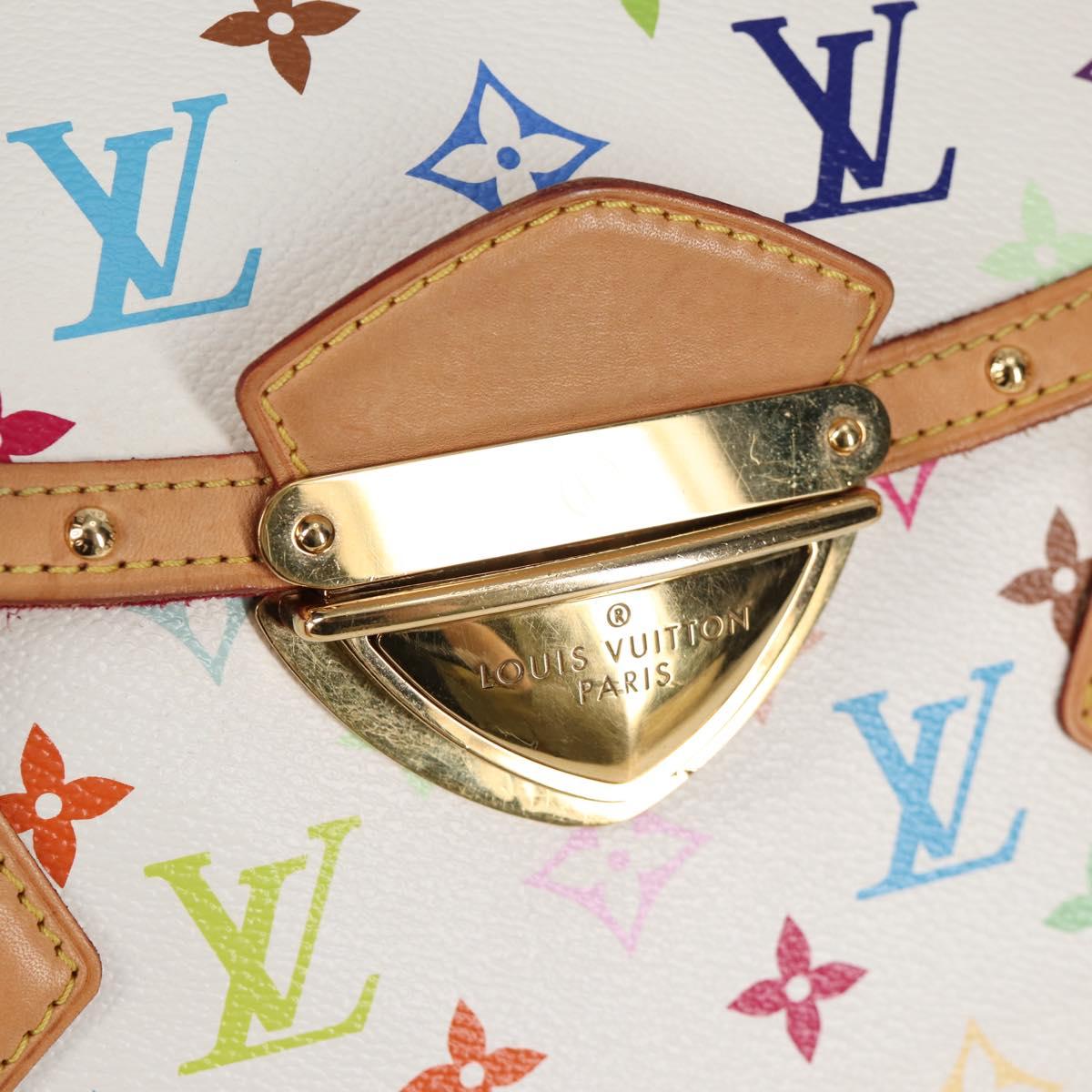 LOUIS VUITTON Monogram Multicolor Beverly GM Hand Bag White M40201 Auth BA2117V