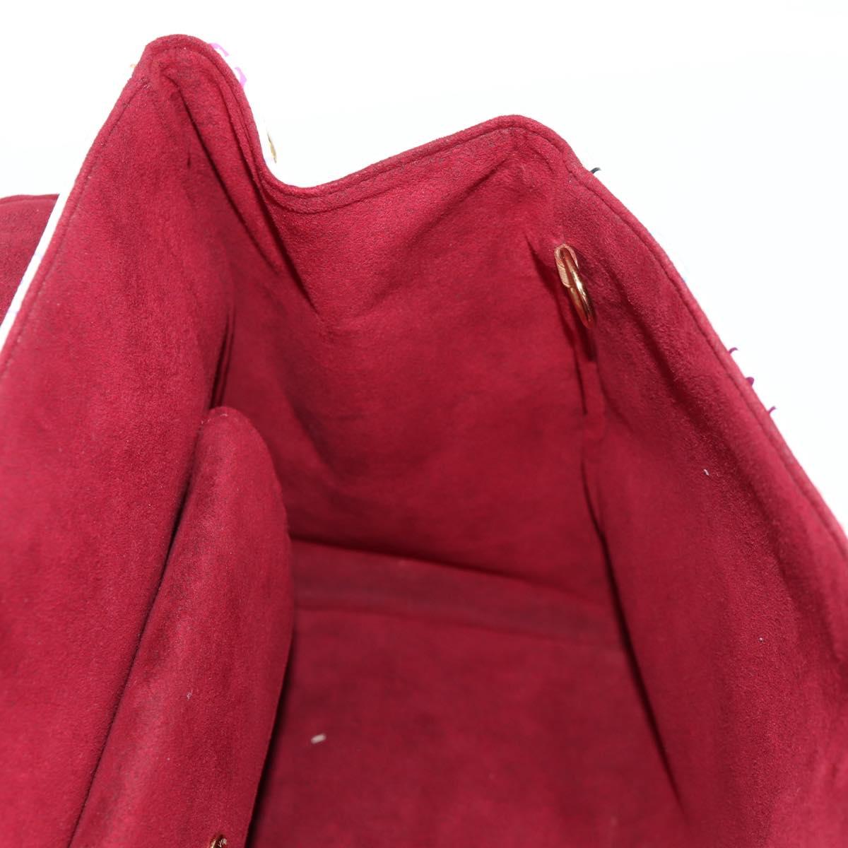 LOUIS VUITTON Monogram Multicolor Beverly GM Hand Bag White M40201 Auth BA2117V