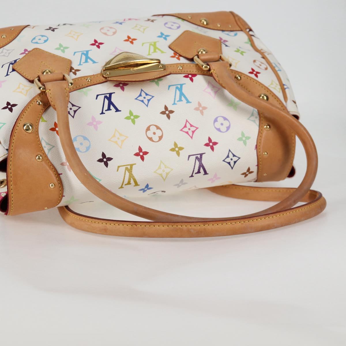 LOUIS VUITTON Monogram Multicolor Beverly GM Hand Bag White M40201 Auth BA2117V