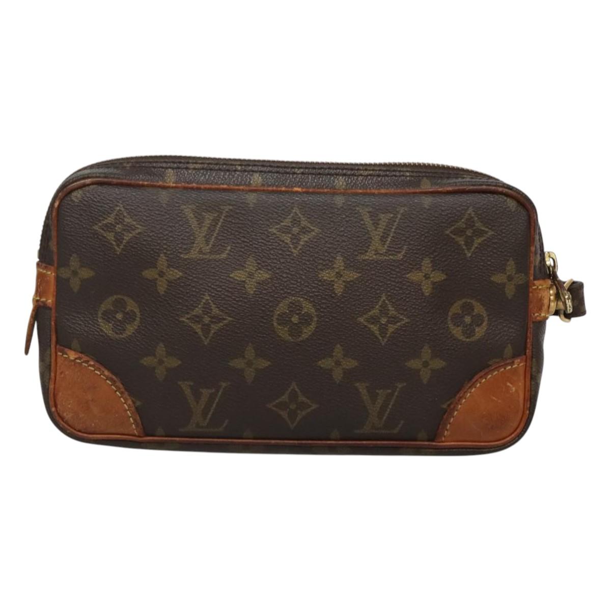 LOUIS VUITTON Monogram Marly Dragonne PM Clutch Bag M51827 LV Auth BA2137