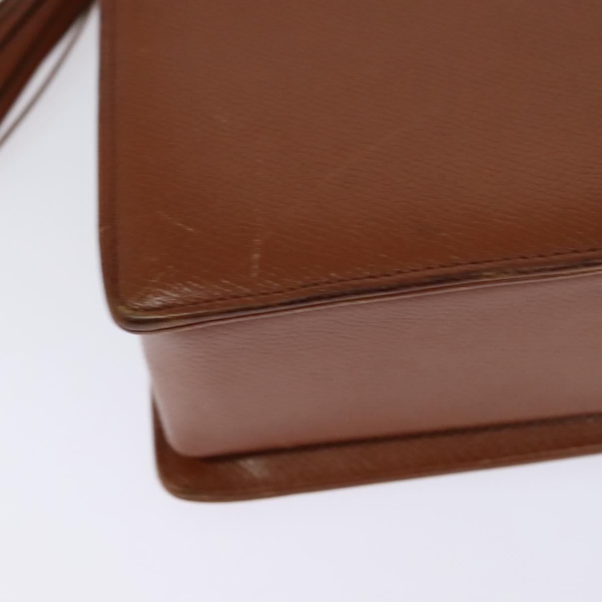 VALENTINO Hand Bag Leather 2way Brown Gold Auth BA2171