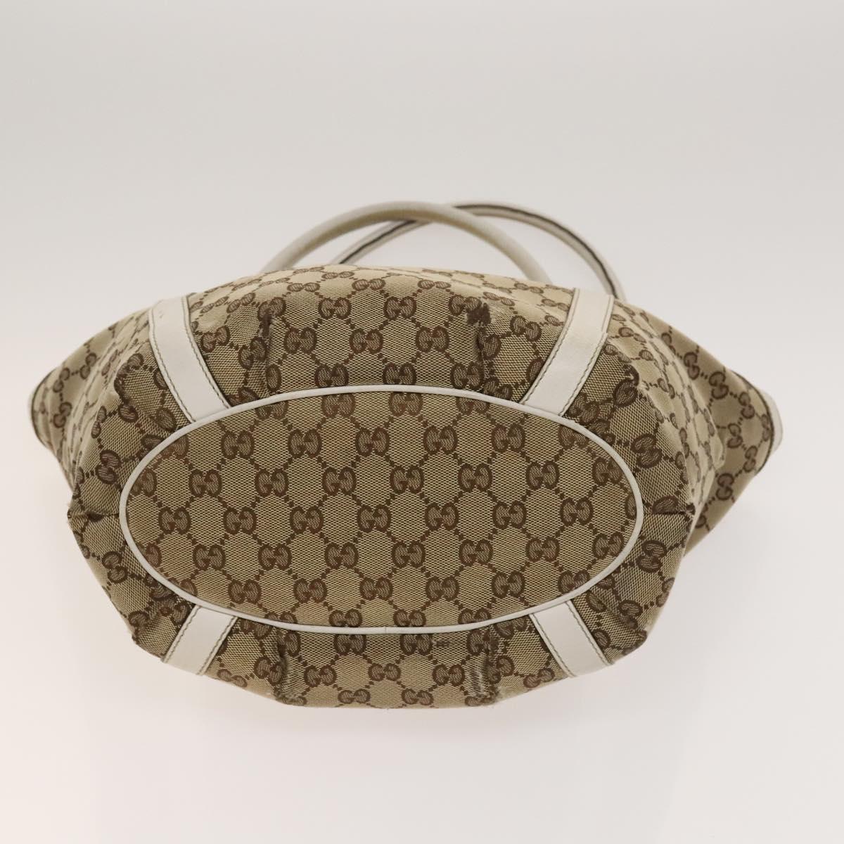 GUCCI GG Canvas Abbey Tote Bag 2Set Beige Gold Auth BA2173