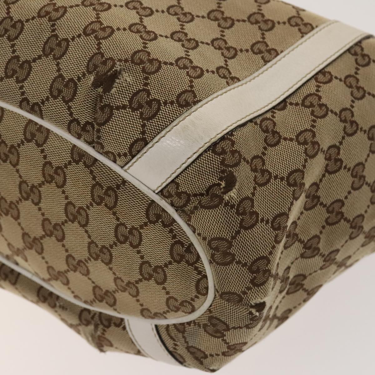 GUCCI GG Canvas Abbey Tote Bag 2Set Beige Gold Auth BA2173