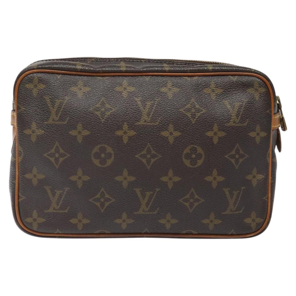 LOUIS VUITTON Monogram Compiegne 23 Clutch Bag M51847 LV Auth BA2185