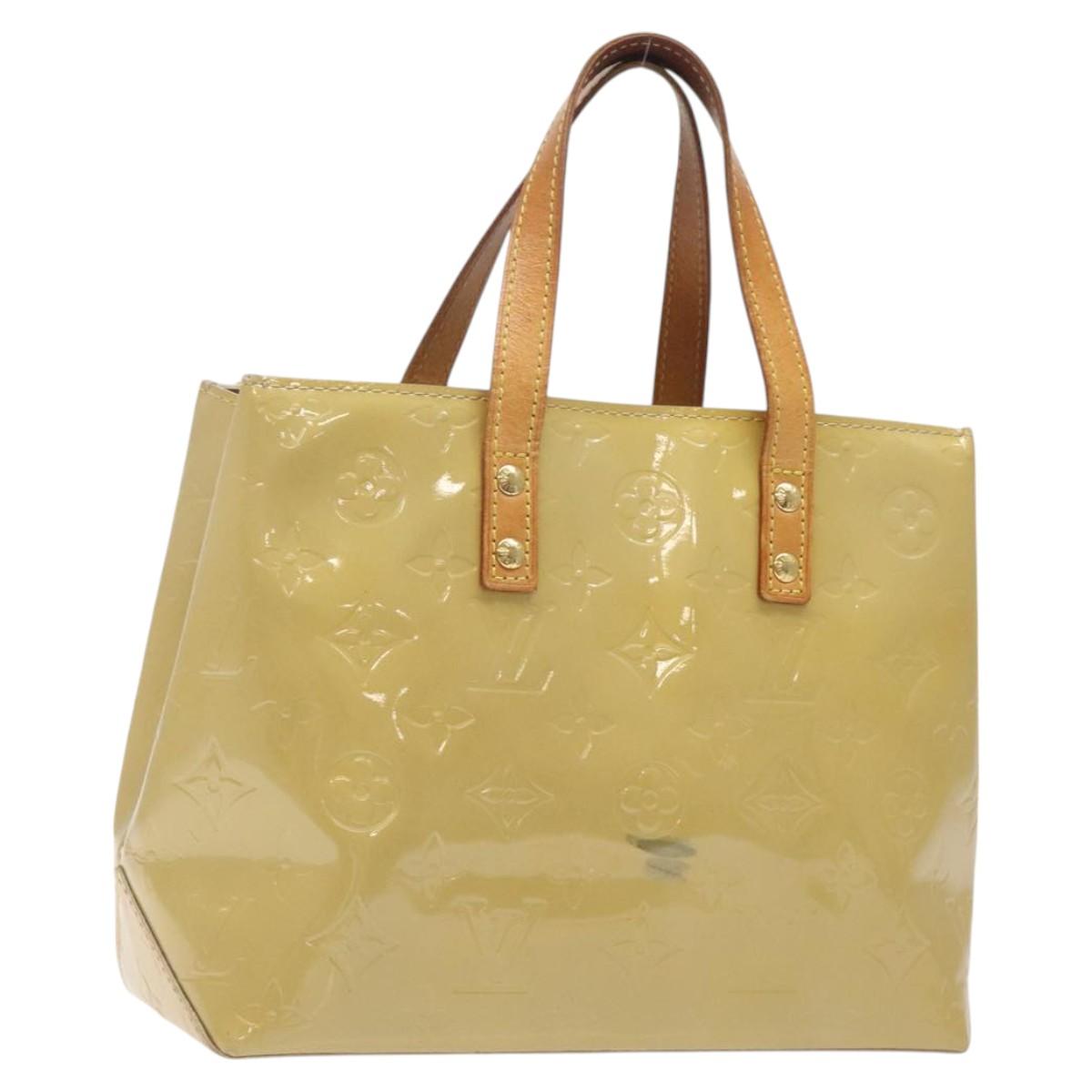 LOUIS VUITTON Monogram Vernis Reade PM Hand Bag Beige M91334 LV Auth BA2210