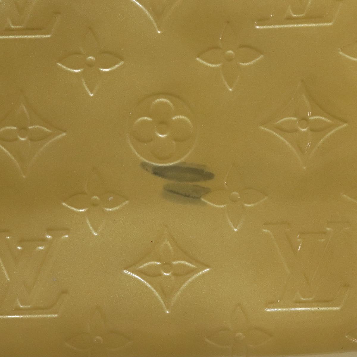 LOUIS VUITTON Monogram Vernis Reade PM Hand Bag Beige M91334 LV Auth BA2210