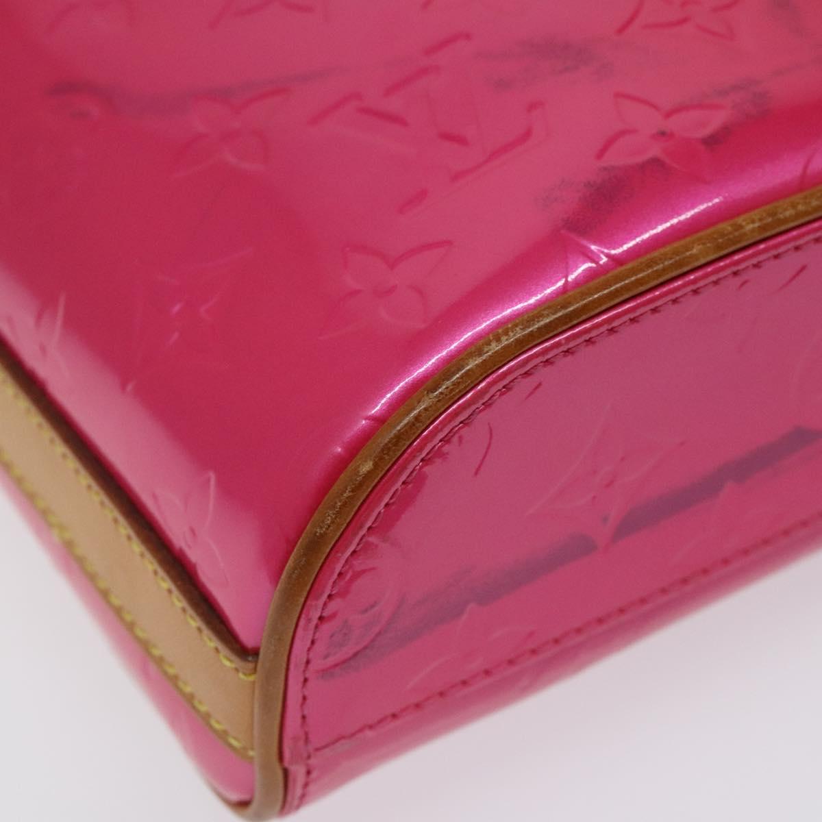 LOUIS VUITTON Monogram Vernis Sullivan Vertical Bag Pink M91259 LV Auth BA2213