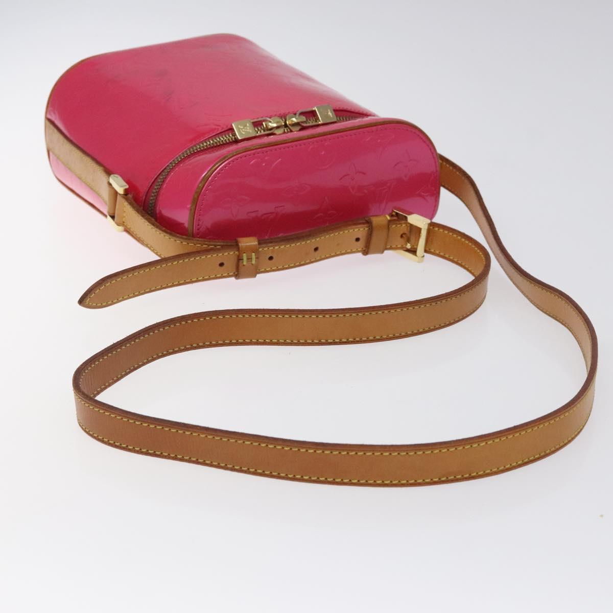 LOUIS VUITTON Monogram Vernis Sullivan Vertical Bag Pink M91259 LV Auth BA2213