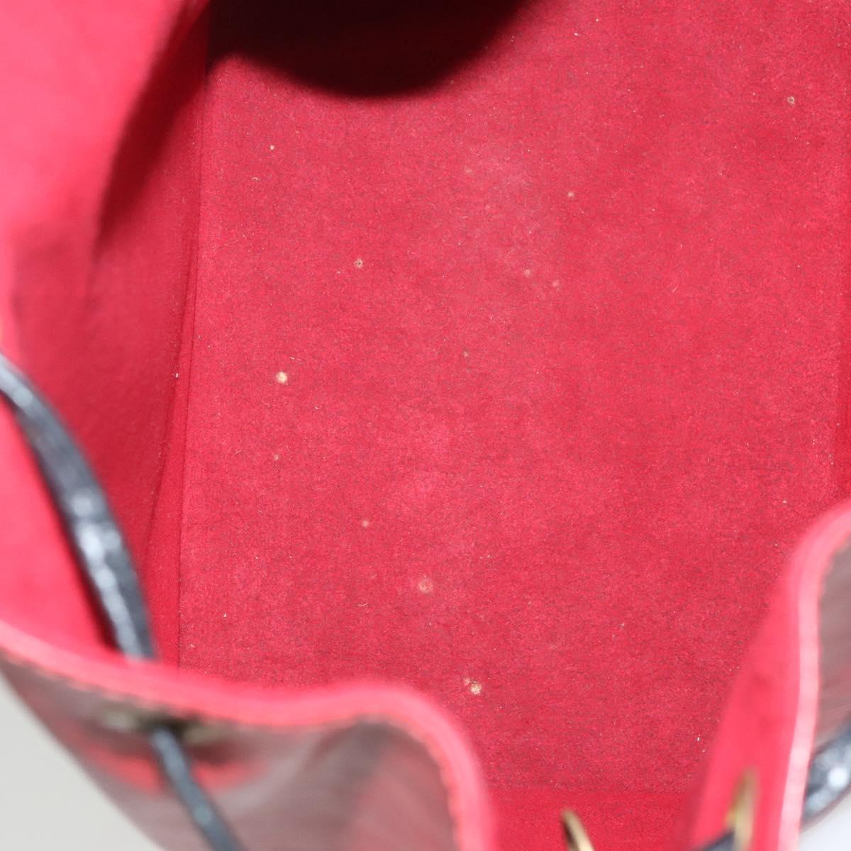 LOUIS VUITTON Epi Petit Noe Shoulder Bag Bicolor Black Red M44017 Auth BA2220