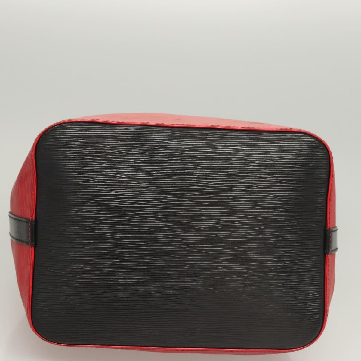 LOUIS VUITTON Epi Petit Noe Shoulder Bag Bicolor Black Red M44017 Auth BA2220