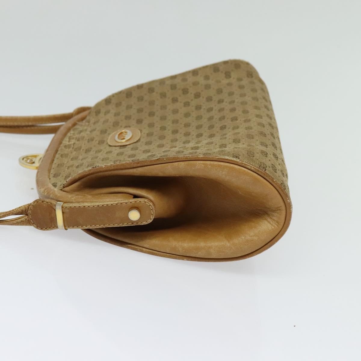 GUCCI Micro GG Supreme Shoulder Bag PVC Beige Gold 001 261 1053 Auth BA2223