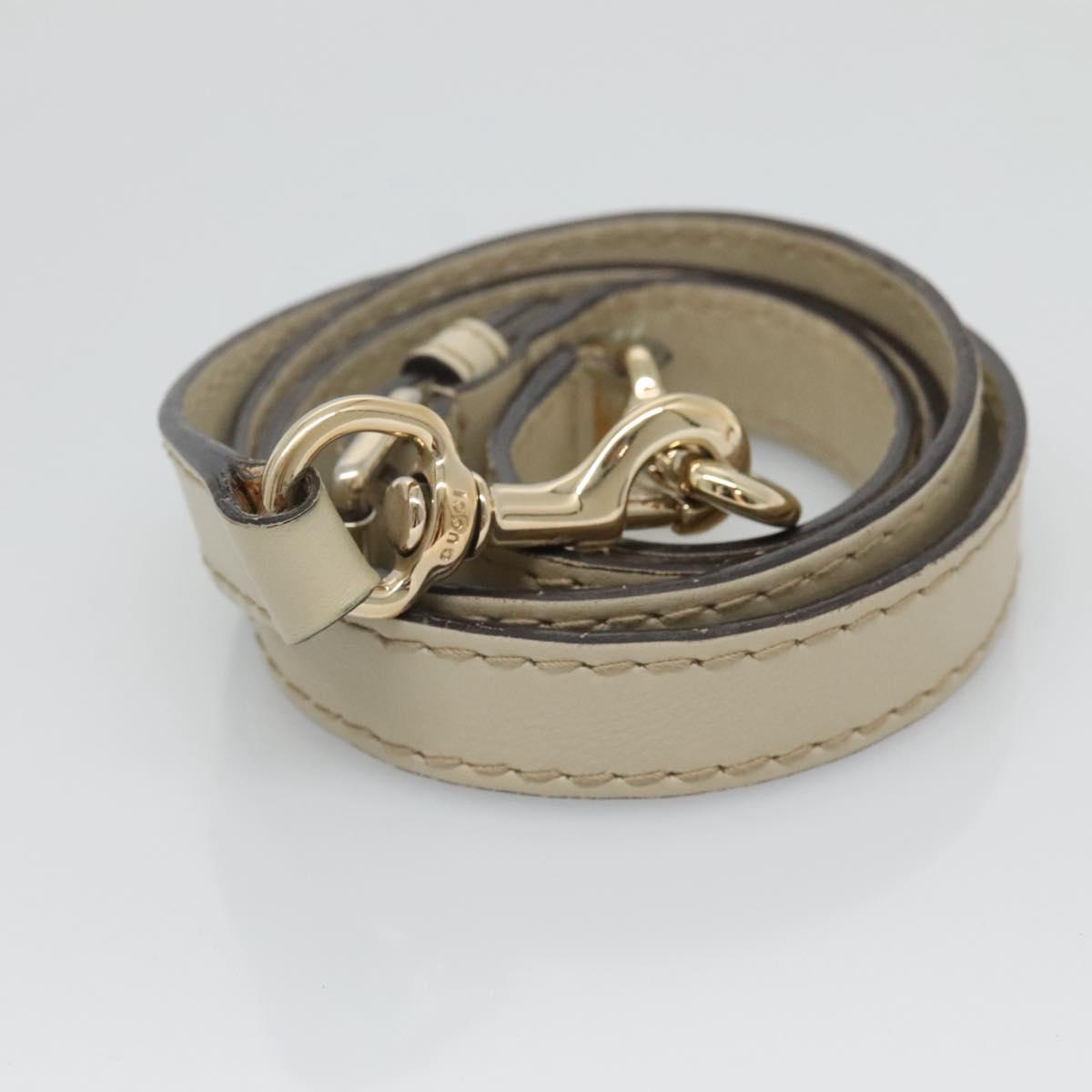 GUCCI GG Canvas Web Sherry Line Hand Bag 2way Beige Gold 269894 Auth BA2226