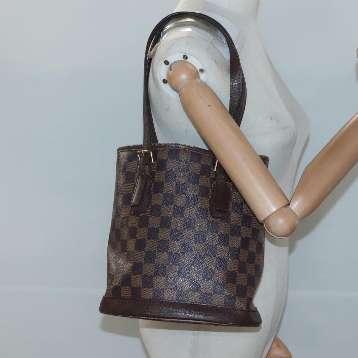 LOUIS VUITTON Damier Ebene Marais Shoulder Bag N42240 LV Auth BA2258