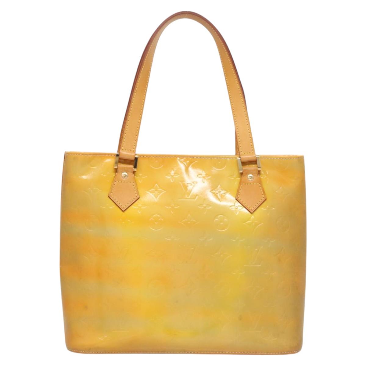 LOUIS VUITTON Monogram Vernis Houston Hand Bag Gris M91053 LV Auth BA2271