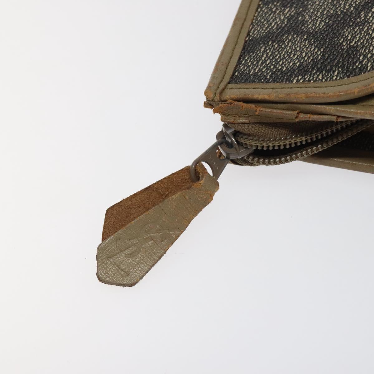 SAINT LAURENT Clutch Bag PVC Leather Beige Auth BA2278