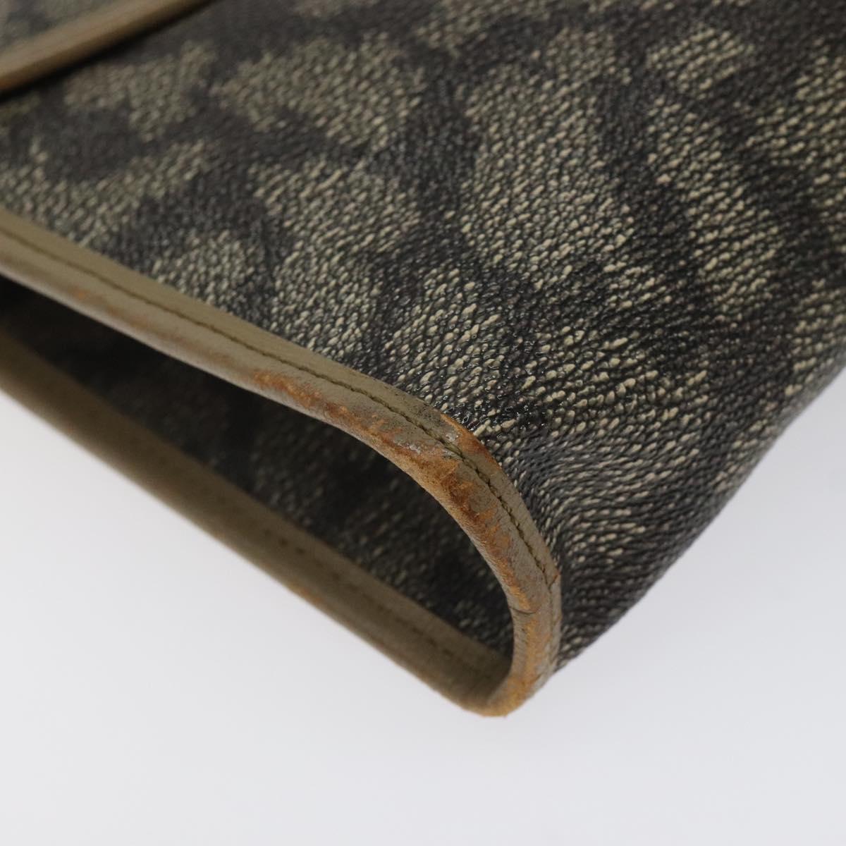 SAINT LAURENT Clutch Bag PVC Leather Beige Auth BA2278