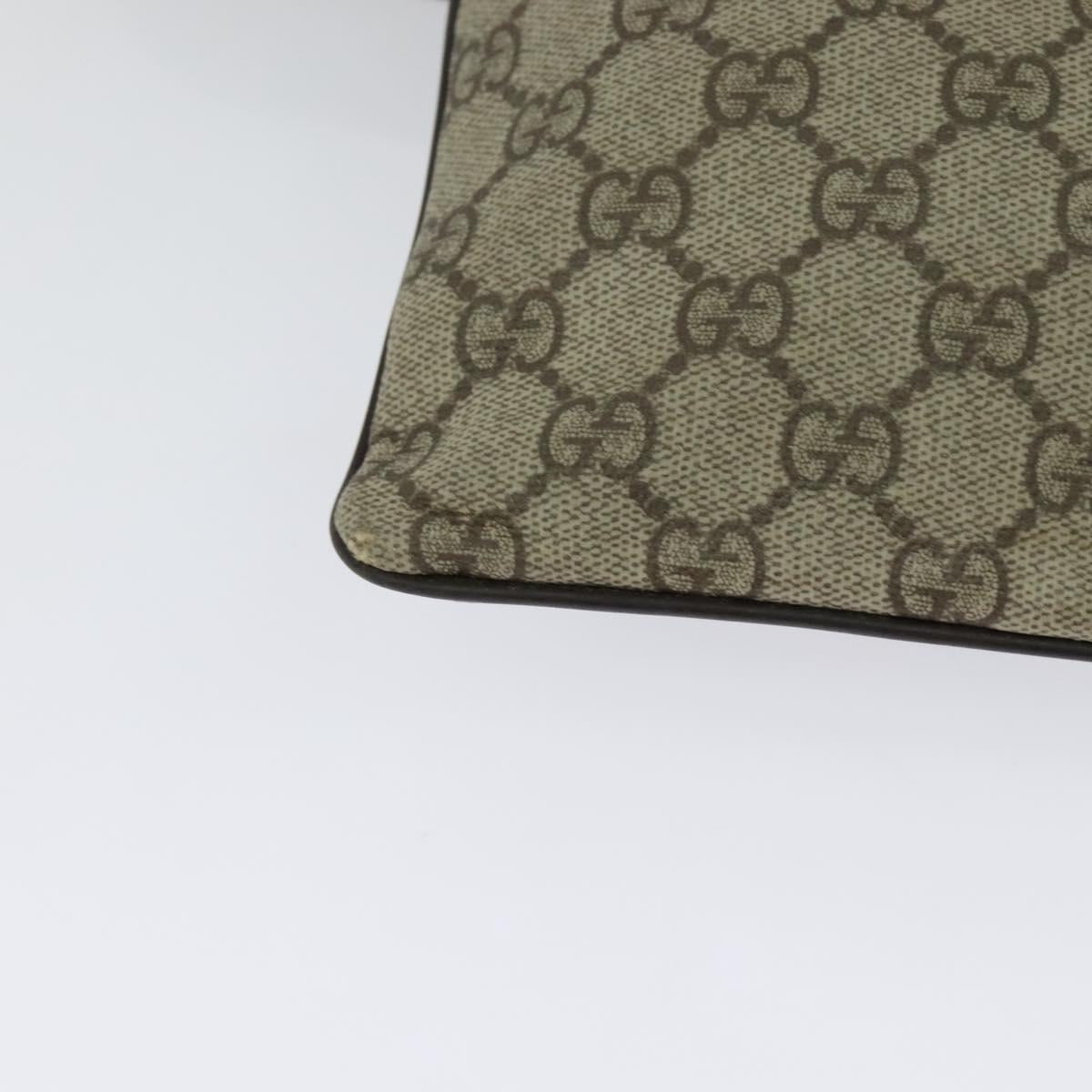 GUCCI GG Supreme Shoulder Bag PVC Beige Gold 141626 Auth BA2287