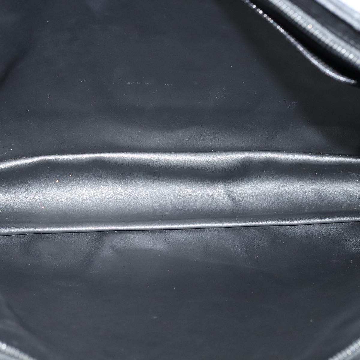 BALLY Shoulder Bag Leather Black Gold Auth BA2292