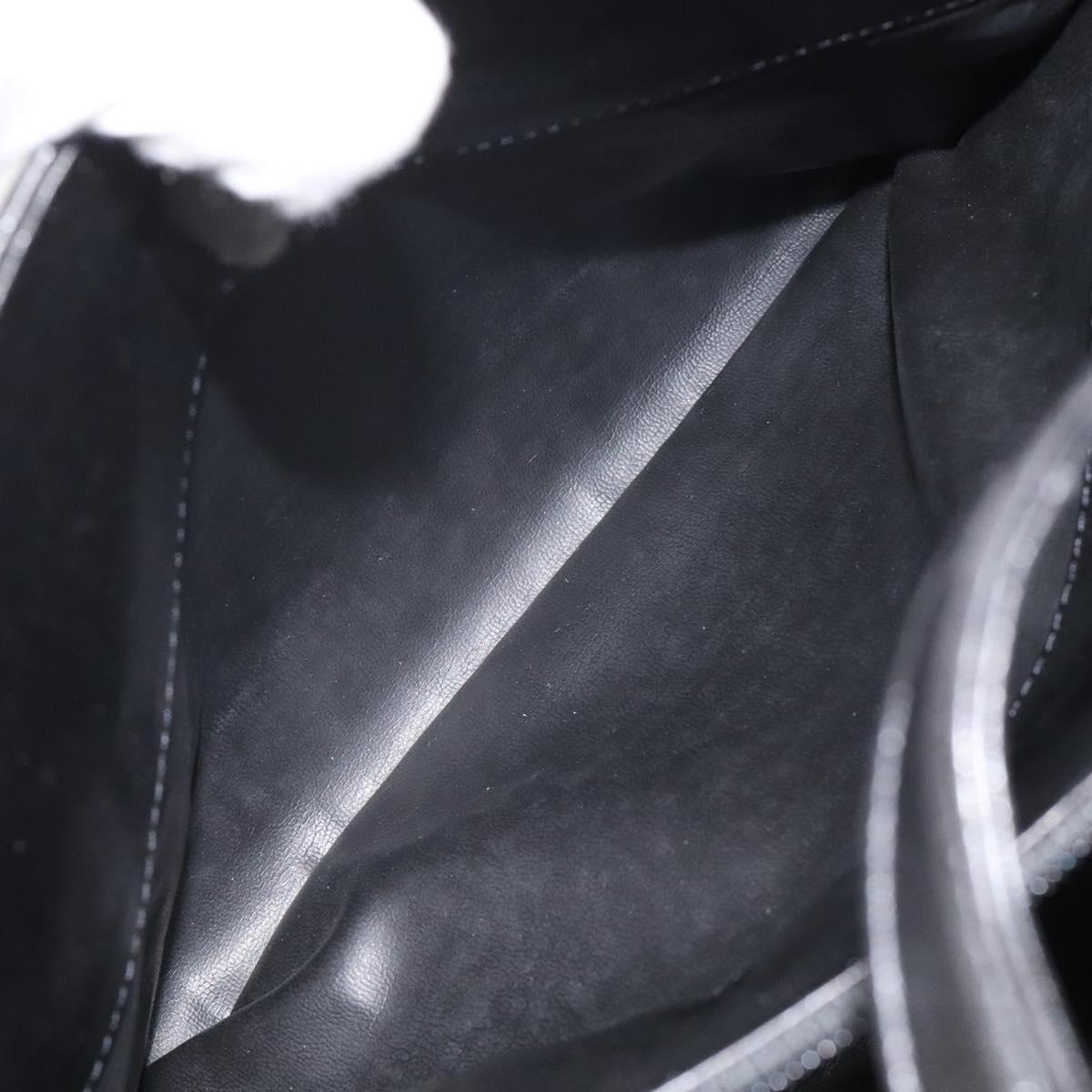 BALLY Hand Bag Leather Black Gold Auth BA2294