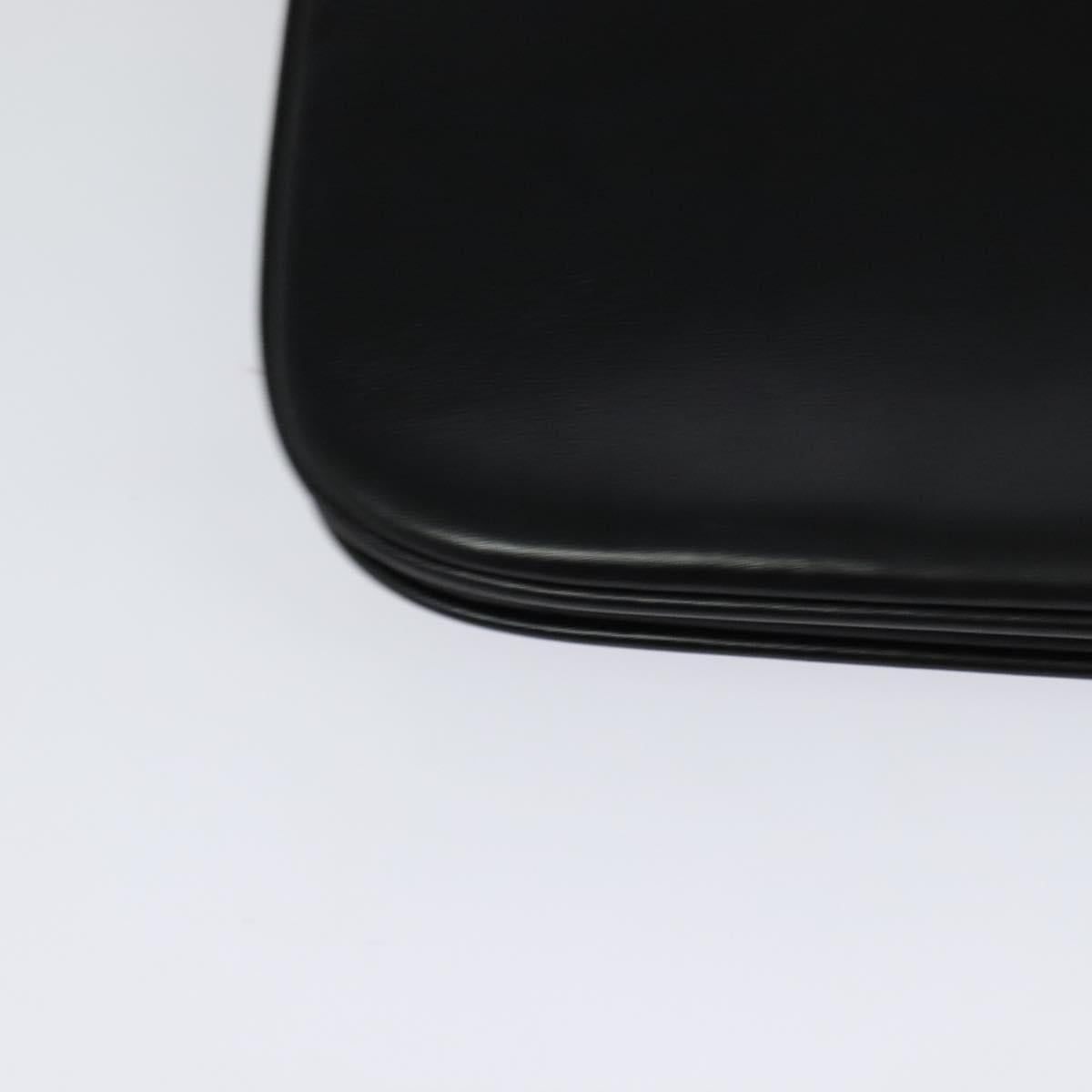 BALLY Shoulder Bag Leather Black Gold Auth BA2300