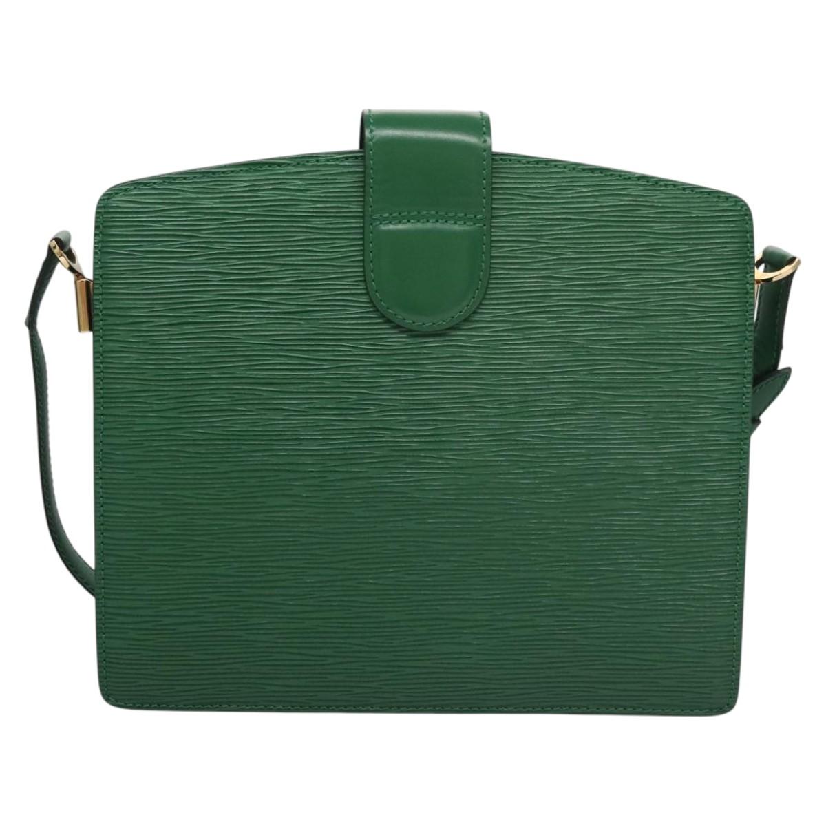 LOUIS VUITTON Epi Capuchin Shoulder Bag Green M52344 LV Auth BA232
