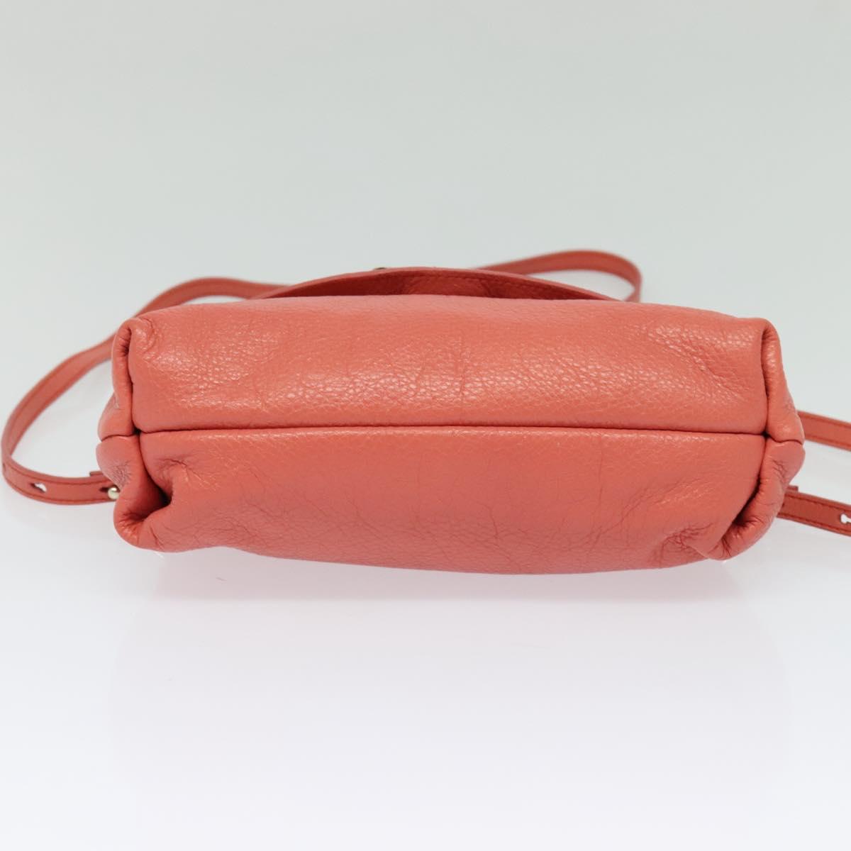 Chloe Lily Shoulder Bag Leather Pink Gold Auth BA2328