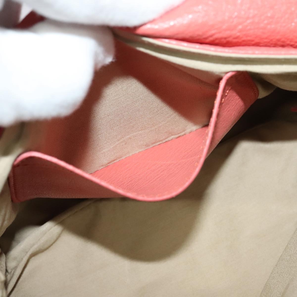 Chloe Lily Shoulder Bag Leather Pink Gold Auth BA2328