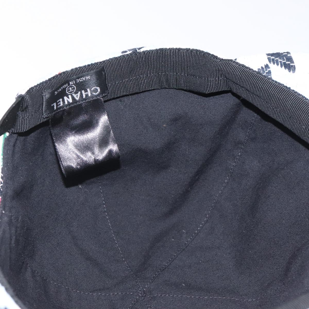 CHANEL Airline Cap Cotton Multicolor CC Auth BA2344