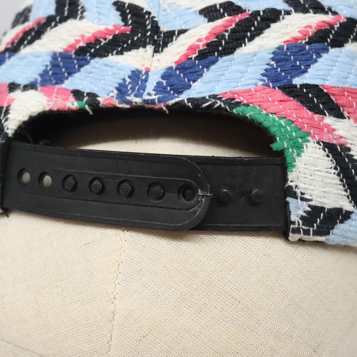 CHANEL Airline Cap Cotton Multicolor CC Auth BA2344