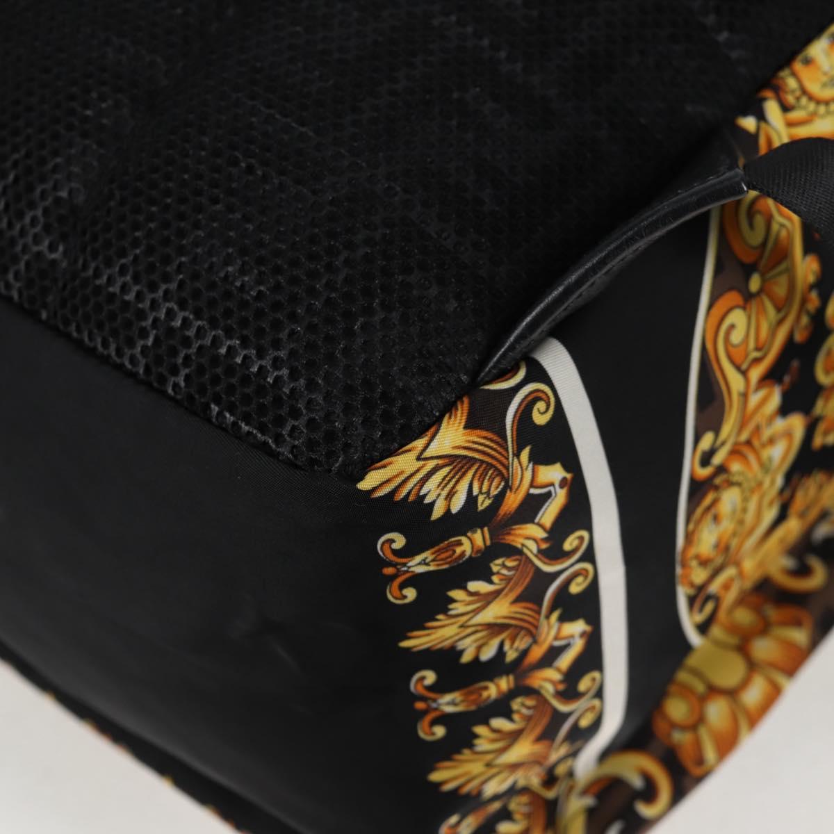 FENDI Zucca Canvas FENDACE Versace Collaboration Backpack Black Auth BA2349A