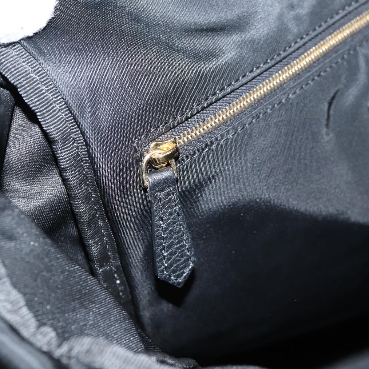 FENDI Zucca Canvas FENDACE Versace Collaboration Backpack Black Auth BA2349SAM