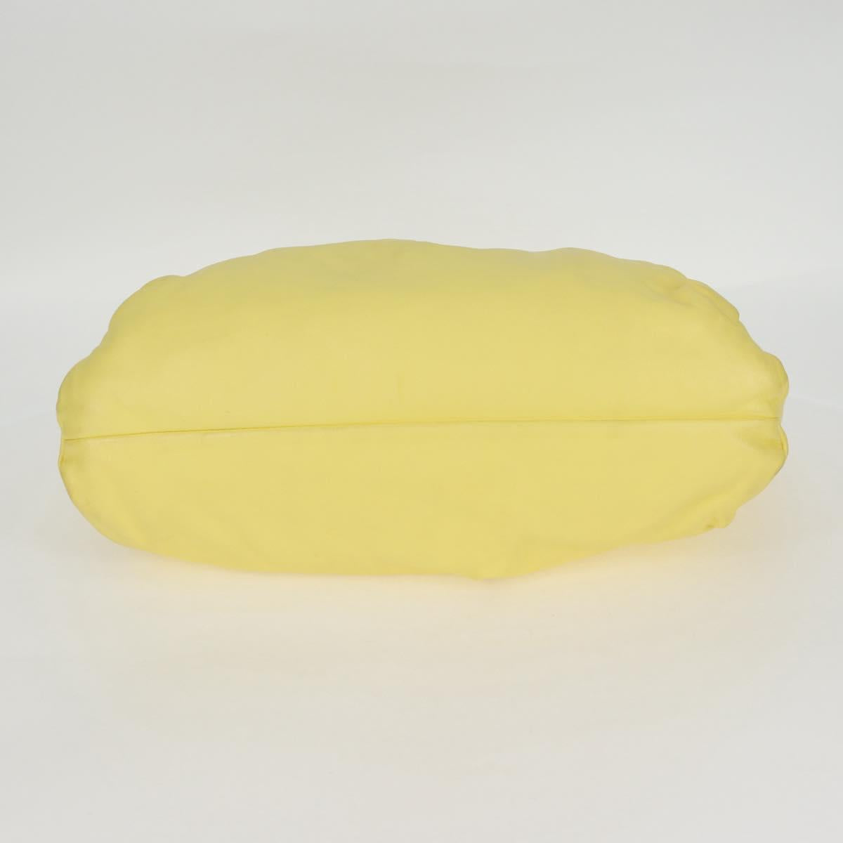 BOTTEGAVENETA The Shoulder Pouch Shoulder Bag Leather Yellow 610524 Auth BA2351M