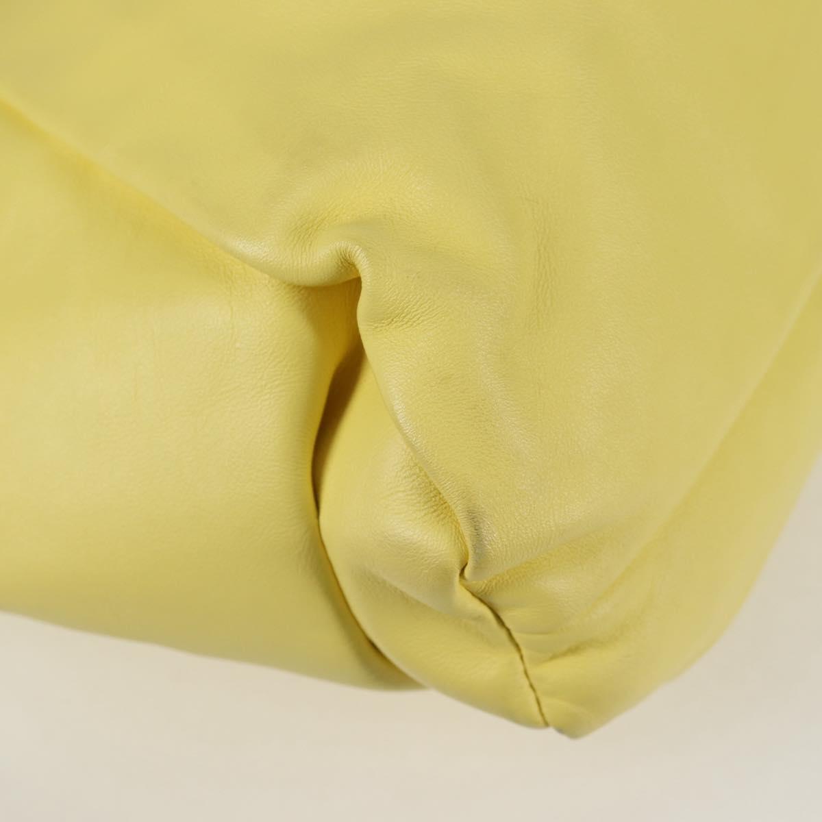 BOTTEGAVENETA The Shoulder Pouch Shoulder Bag Leather Yellow 610524 Auth BA2351M