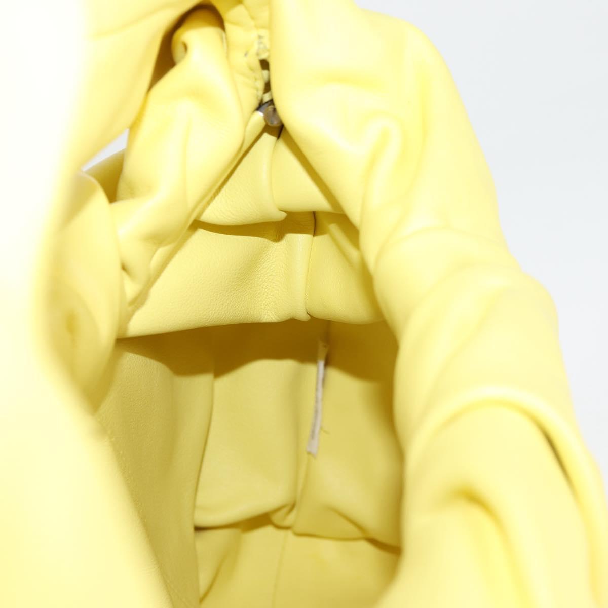 BOTTEGAVENETA The Shoulder Pouch Shoulder Bag Leather Yellow 610524 Auth BA2351M