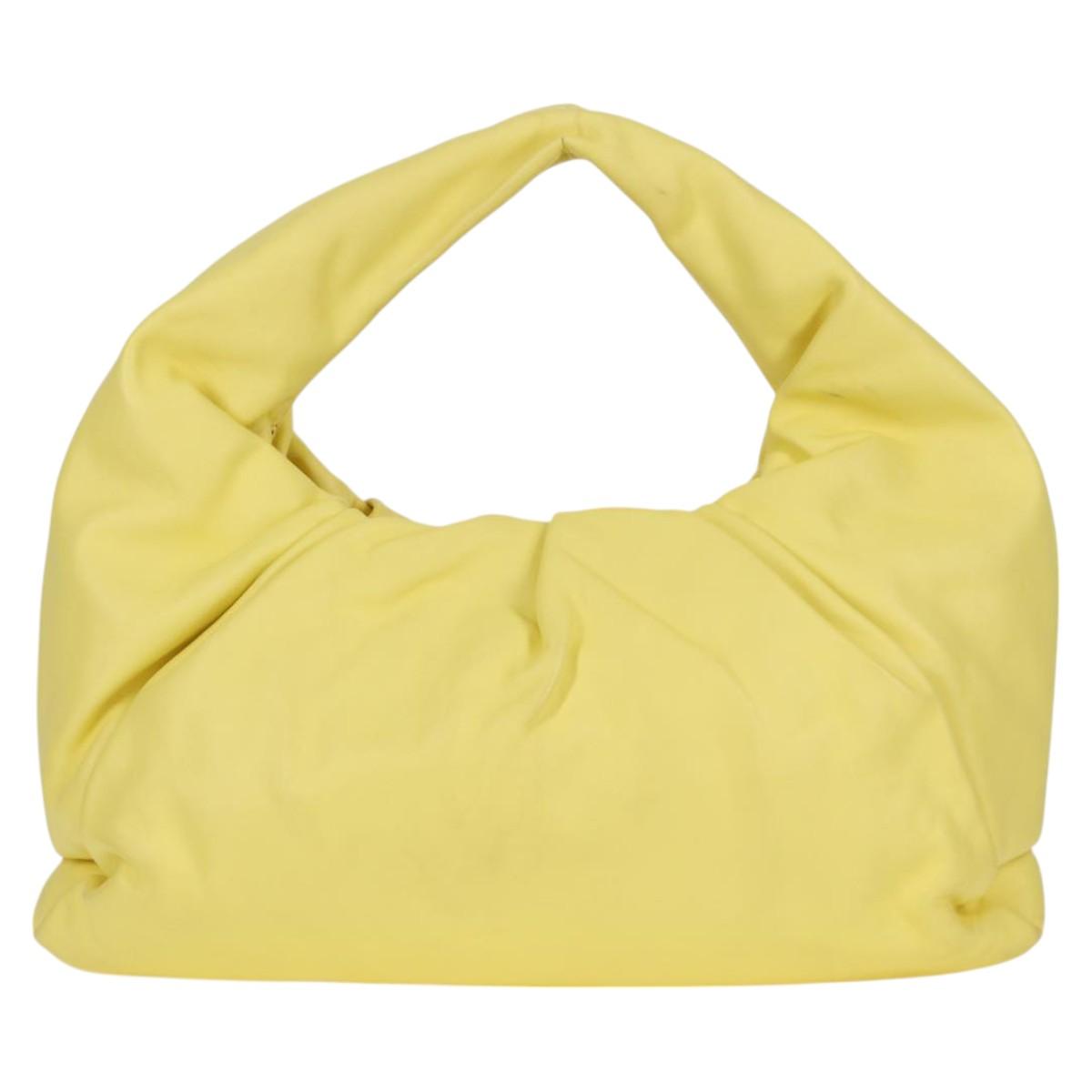 BOTTEGAVENETA The Shoulder Pouch Shoulder Bag Leather Yellow 610524 Auth BA2351M